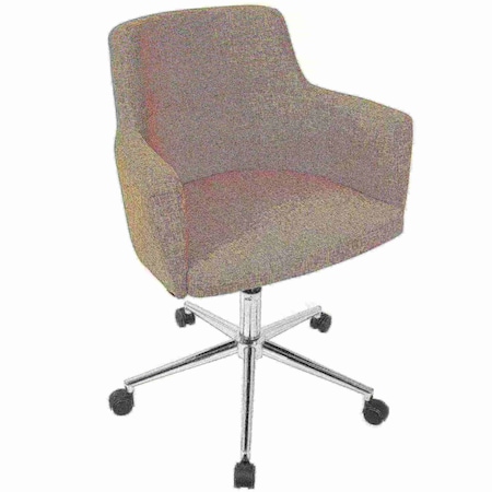 Andrew Adjustable Office Chair In Orange